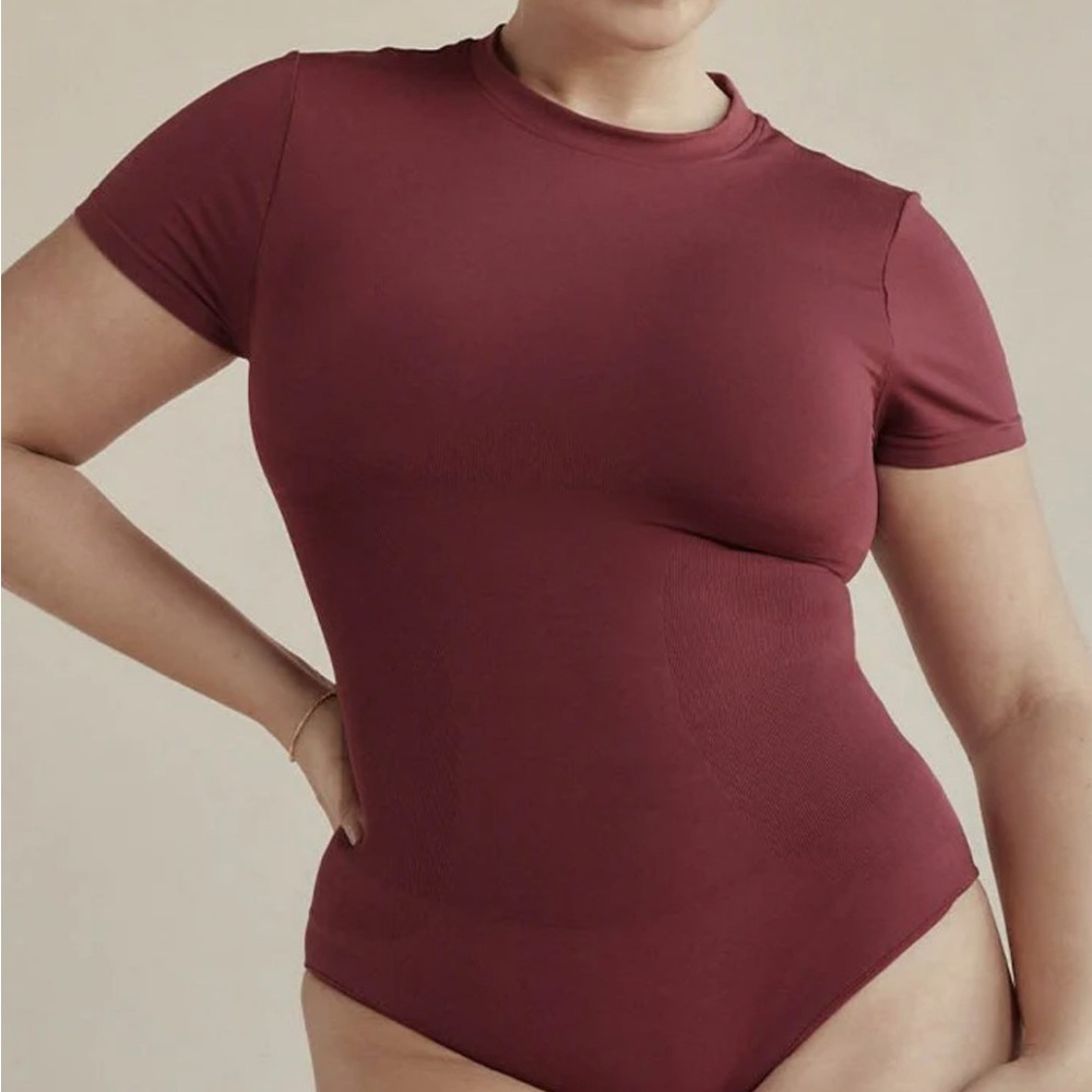 Elegant Brown T-Shirt Shapesuit Bodysuit